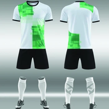 Alta Qualidade, Estilo Novo Dos Homens Do Futebol Uniformes Kit De Logotipo Personalizado De Futebol Jersey Conjunto 2023-2024