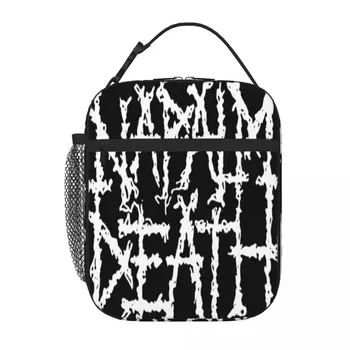 Napalm Death Logotipo Da Cinza De Carvão Death Metal Almoço Tote Lunchbag Anime Lancheira Térmica Caixa De Almoço