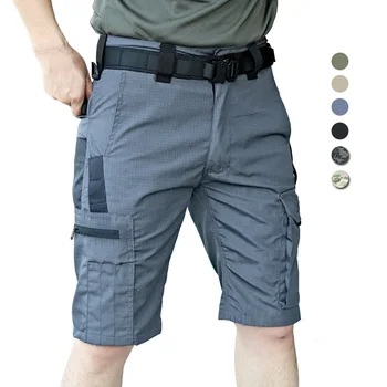 Homens do Tático Shorts de Verão Militar Bermudas Multi-bolso Carga de Cinco pontos Calças resistentes ao Desgaste ao ar livre Escalada de Camuflagem