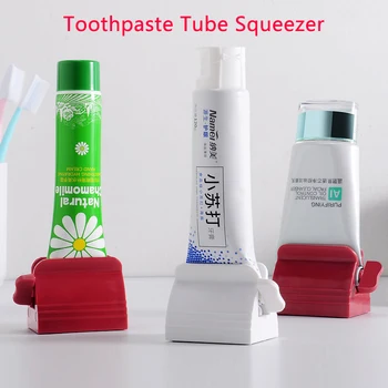 1 Pedaço de Tubo de pasta de dente Extratores de Plástico Não-Tóxico Dente-colar Rolando Titular Útil Dispenser Para Casa & Vivendo